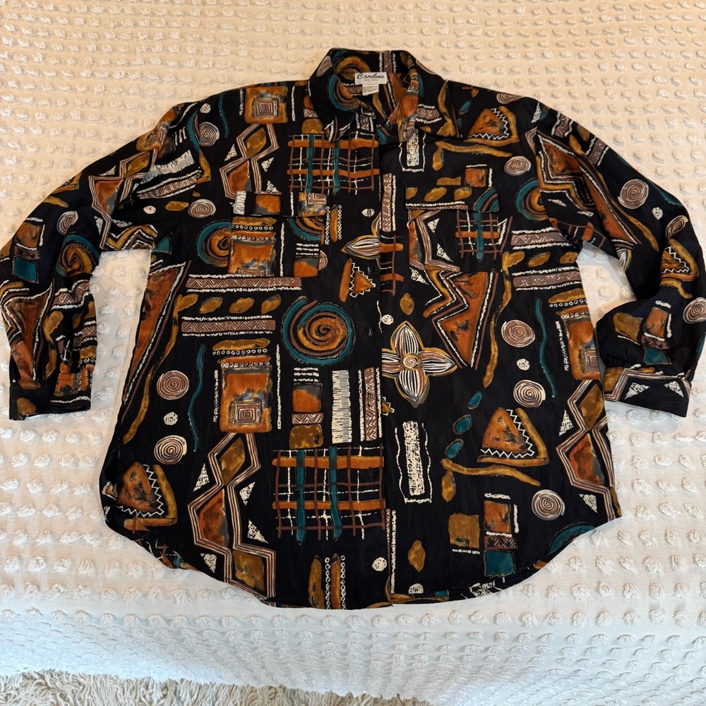 Caribou Vintage Flowy Button Down